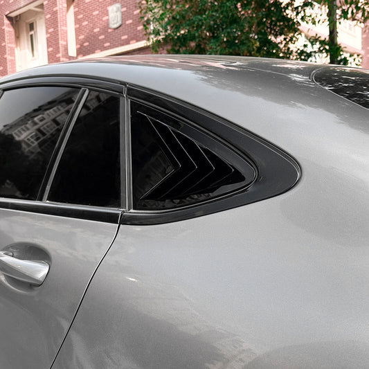 2 x Gloss Black Rear Side Window Louvers for Benz GLC C253 (2016-2022)