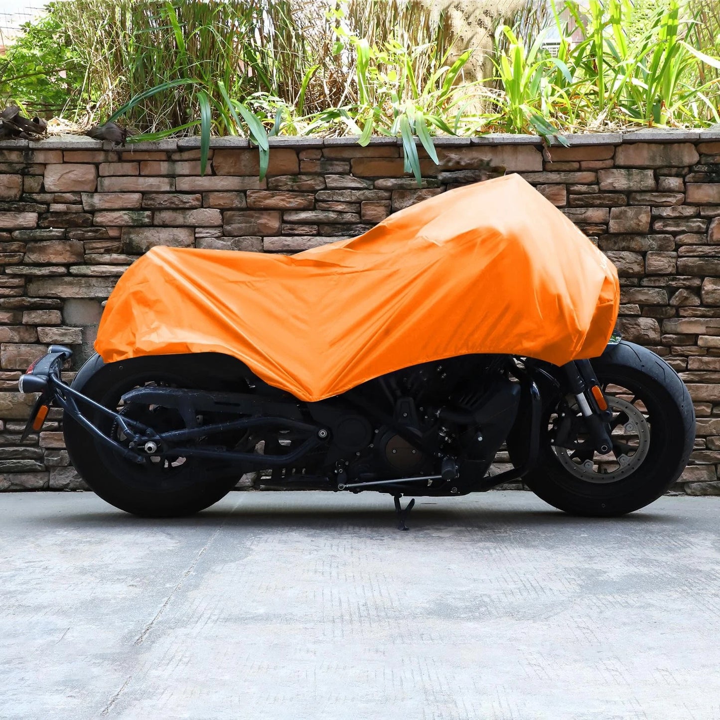 M Motorcycle Cover Half Cover Outdoor Waterproof Rain Dust Protector Orange