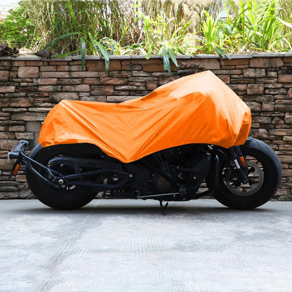 M Motorcycle Cover Half Cover Outdoor Waterproof Rain Dust Protector Orange