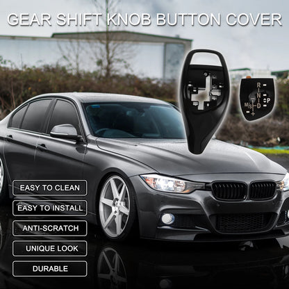 Black Gear Shift Knob Button Cover for BMW 1 Series F20 F21 F22 (2012-2019)