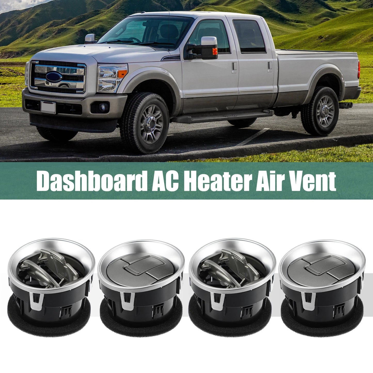 4 x Front Dashboard AC Heater Air Vents for Ford F-150 (2012-2014)