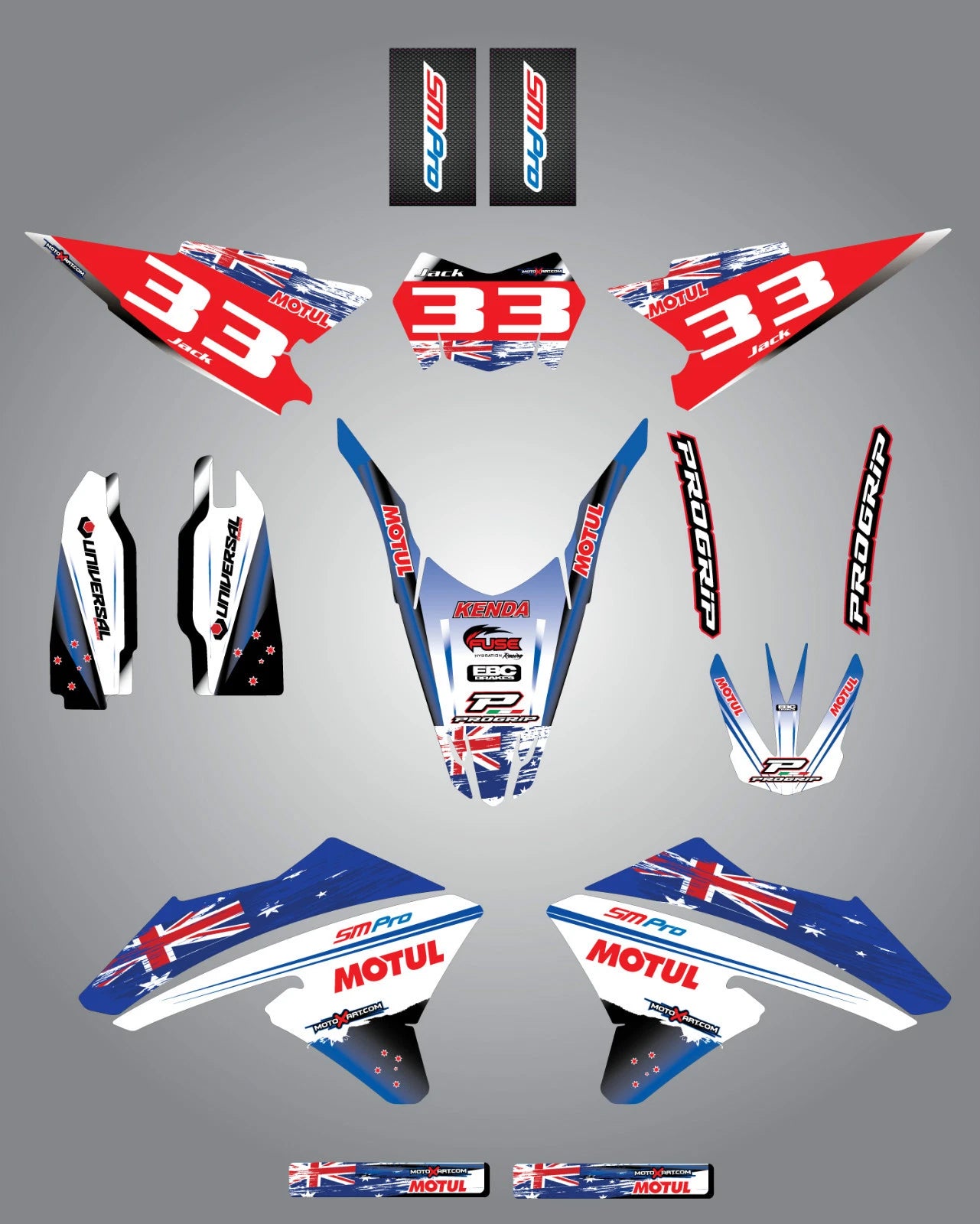 AUSSIE PRIDE Custom Graphic Kit for YAMAHA WR 250 X