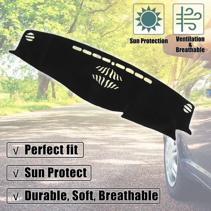 Dashboard Cover Black Polyester Non-slip Mat for Toyota Crown (2012-2018)
