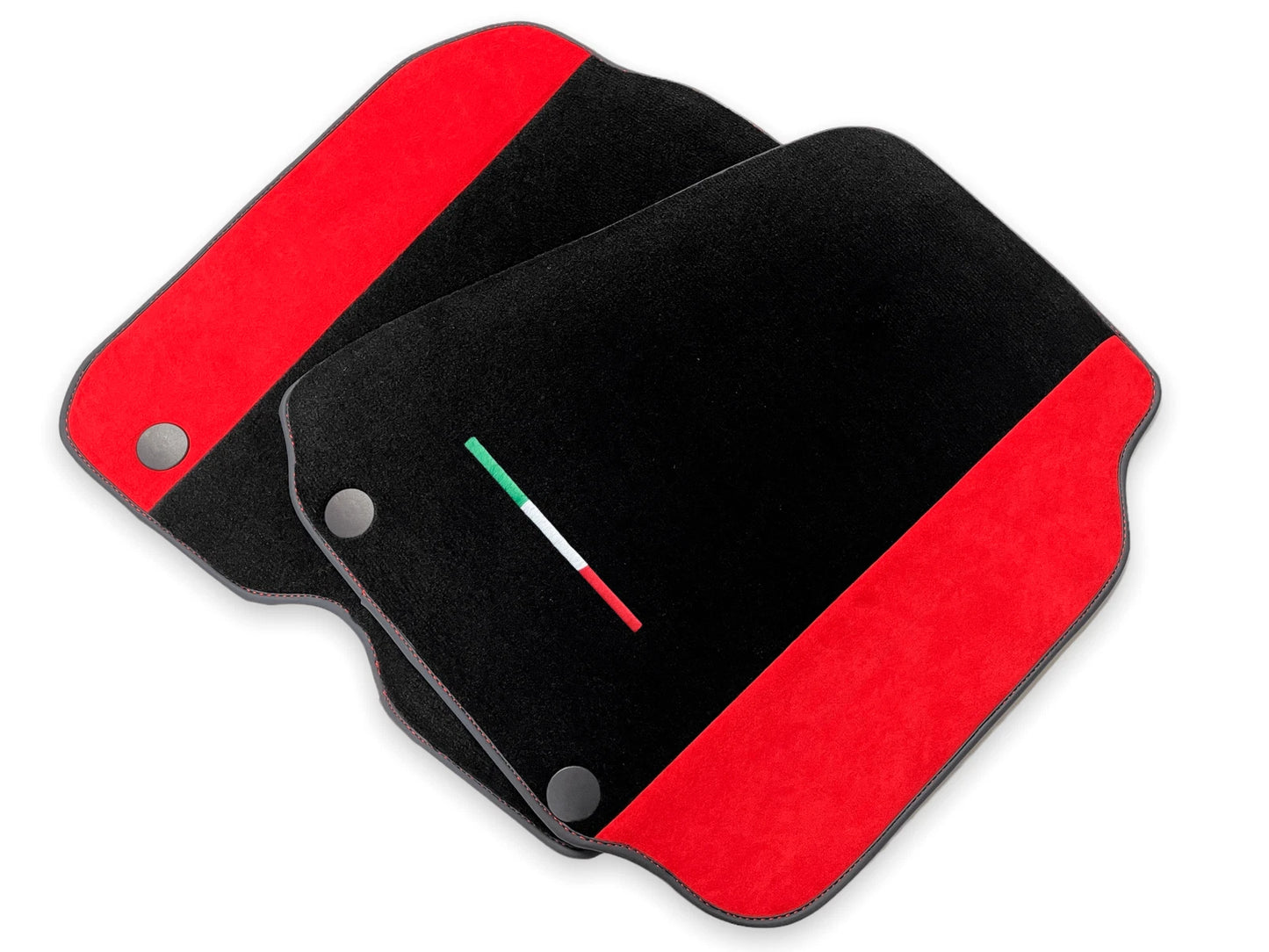 Genuine Red Alcantara Floor Mats for Ferrari 812 Superfast (2017-2023)