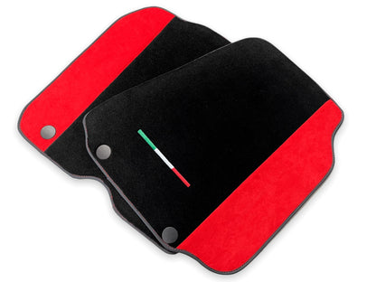 Genuine Red Alcantara Floor Mats for Ferrari 812 Superfast (2017-2023)