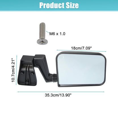 Side View Mirrors for Jeep Wrangler (1987-1995, 1997-2002) - 2 x Quality Pair
