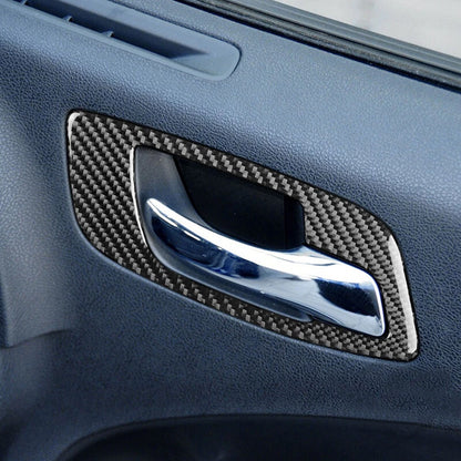Carbon Fiber Inner Door Handle Bowl Cover Trim 2 x for Dodge Charger (2015-2020)