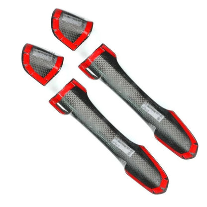 DRY Carbon Fiber Exterior Door Handle Cover Trim For Ford Mustang 2015-2023