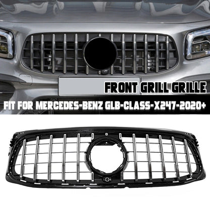 Gloss Black Chrome GT Style Front Hood Grille for Mercedes GLB X247 (2020+)