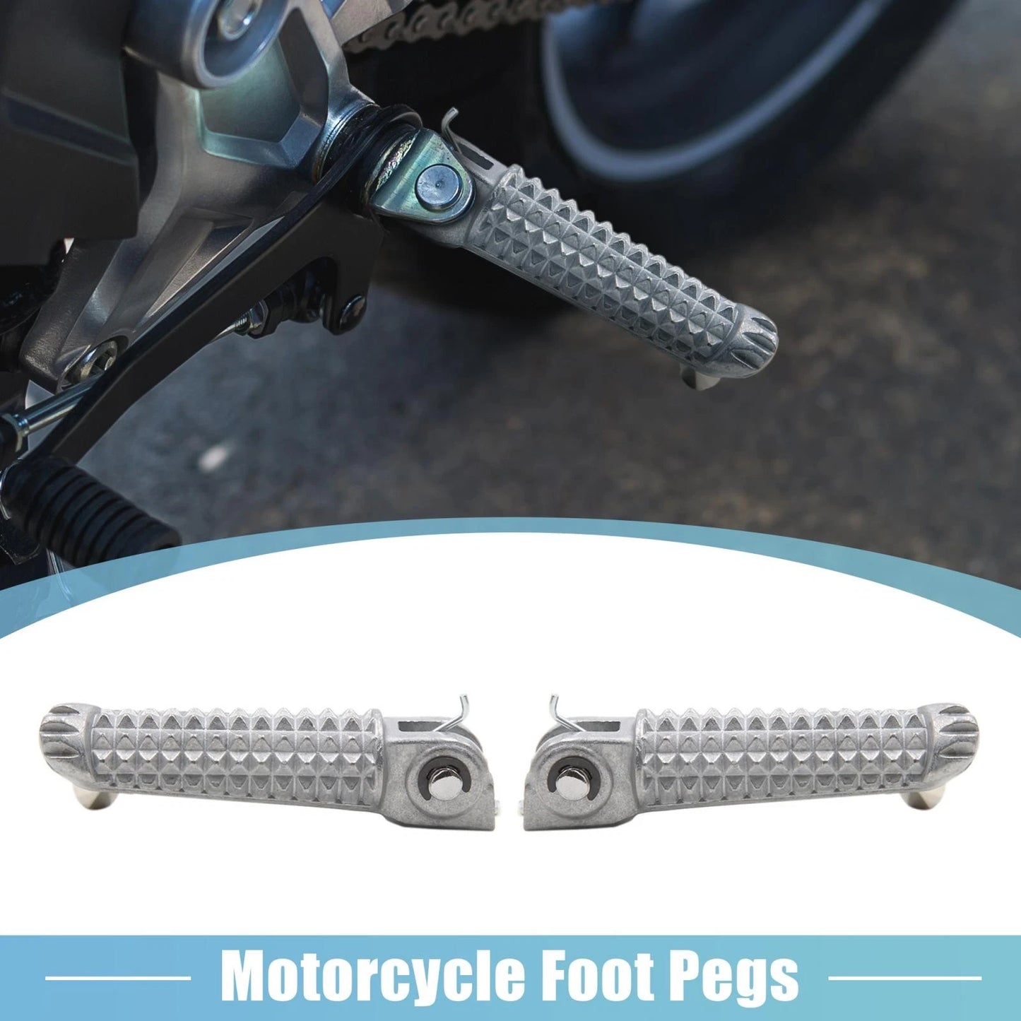 Pair 7mm Aluminium Alloy Footrest Footpeg for Motorcycle