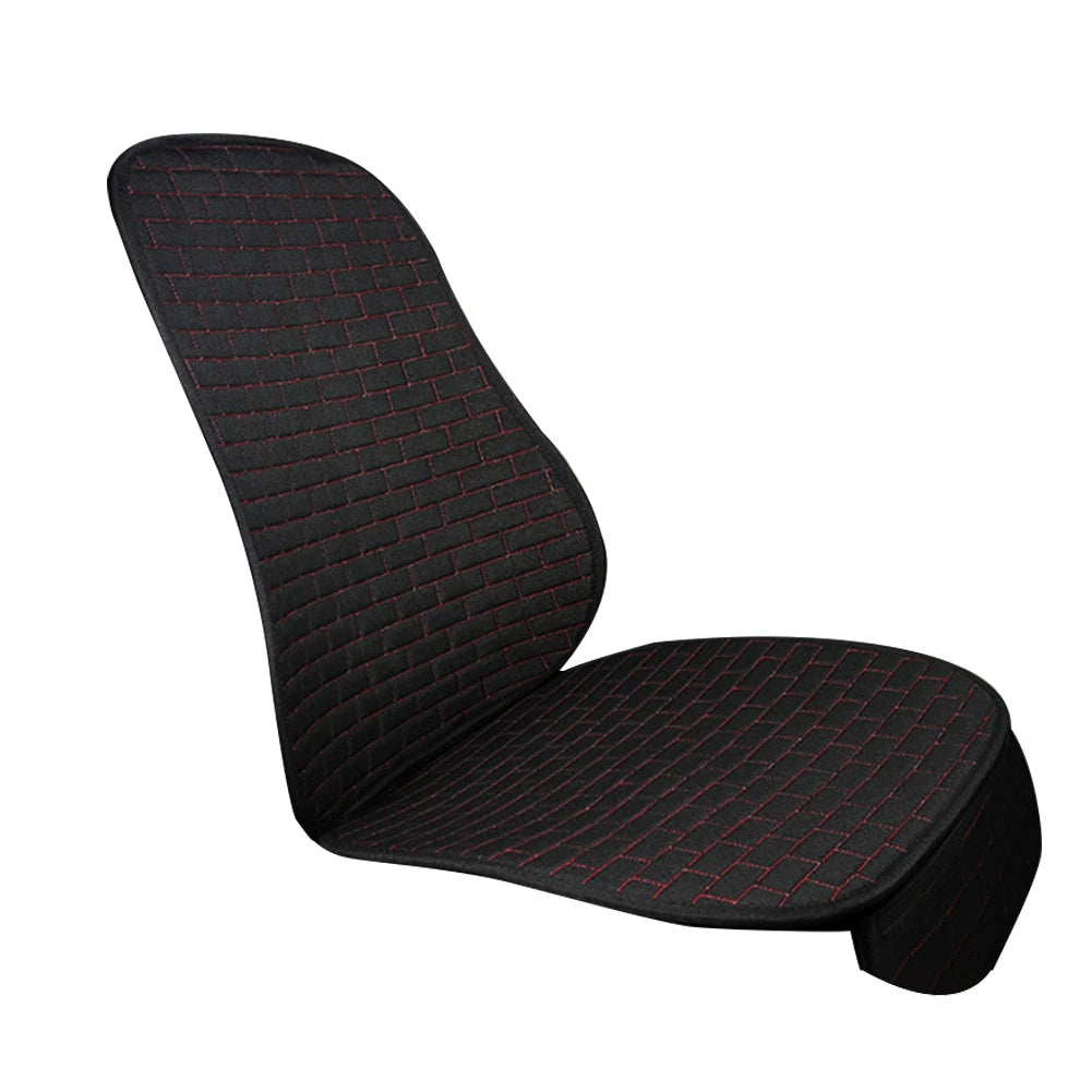 Front Car Seat Covers for Universal Fit - Protective Black Seat Mat Covers