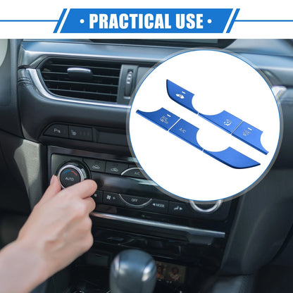 6Pcs AC Panel Switch Button Cover Trim for Honda CR-V (2023) Blue