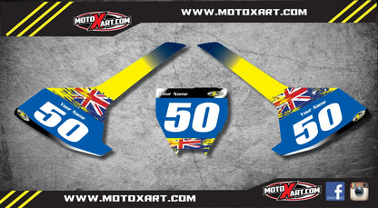 Custom Number Plates & AUSSIE PRIDE STYLE Stickers for Husqvarna TC 50 (2017-2023)
