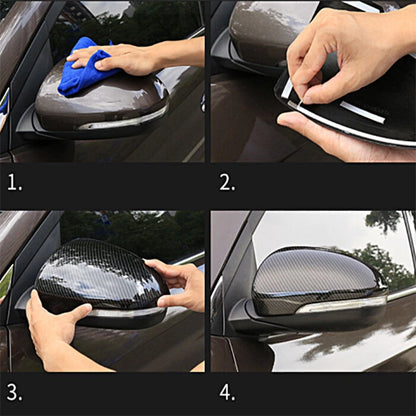2 x Carbon Fiber Side Mirror Cover Trim for Hyundai Tucson (2016–2021)
