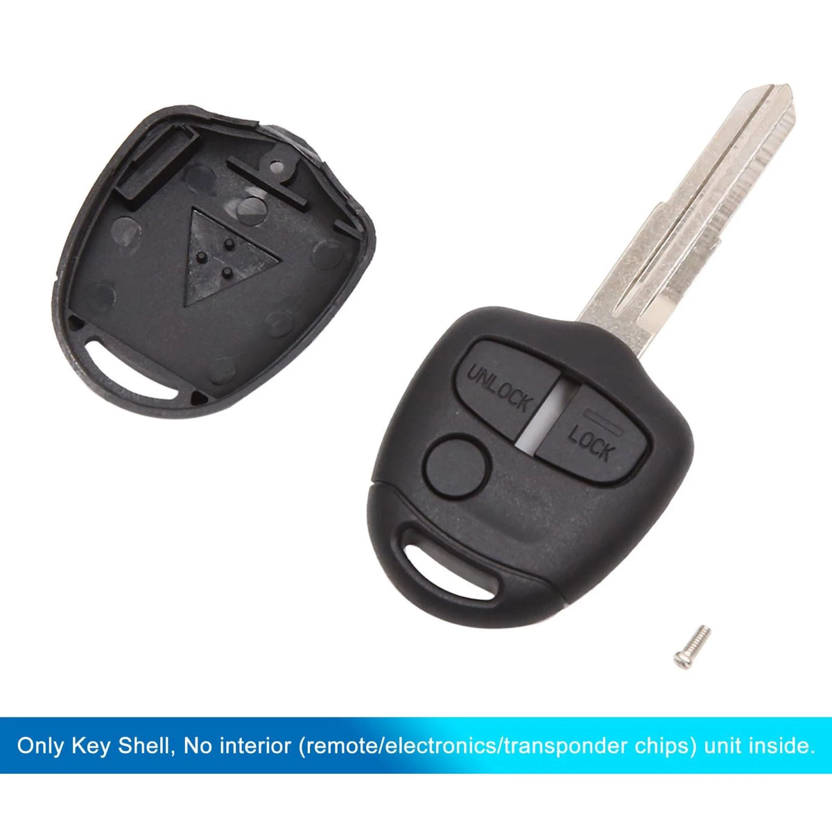 Key Fob Shell Case for Mitsubishi Lancer Outlander Colt Grandis (2003-2023)