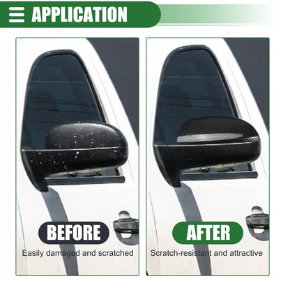Pair Left Right Rearview Mirror Covers for Chevrolet Silverado 1500 Black