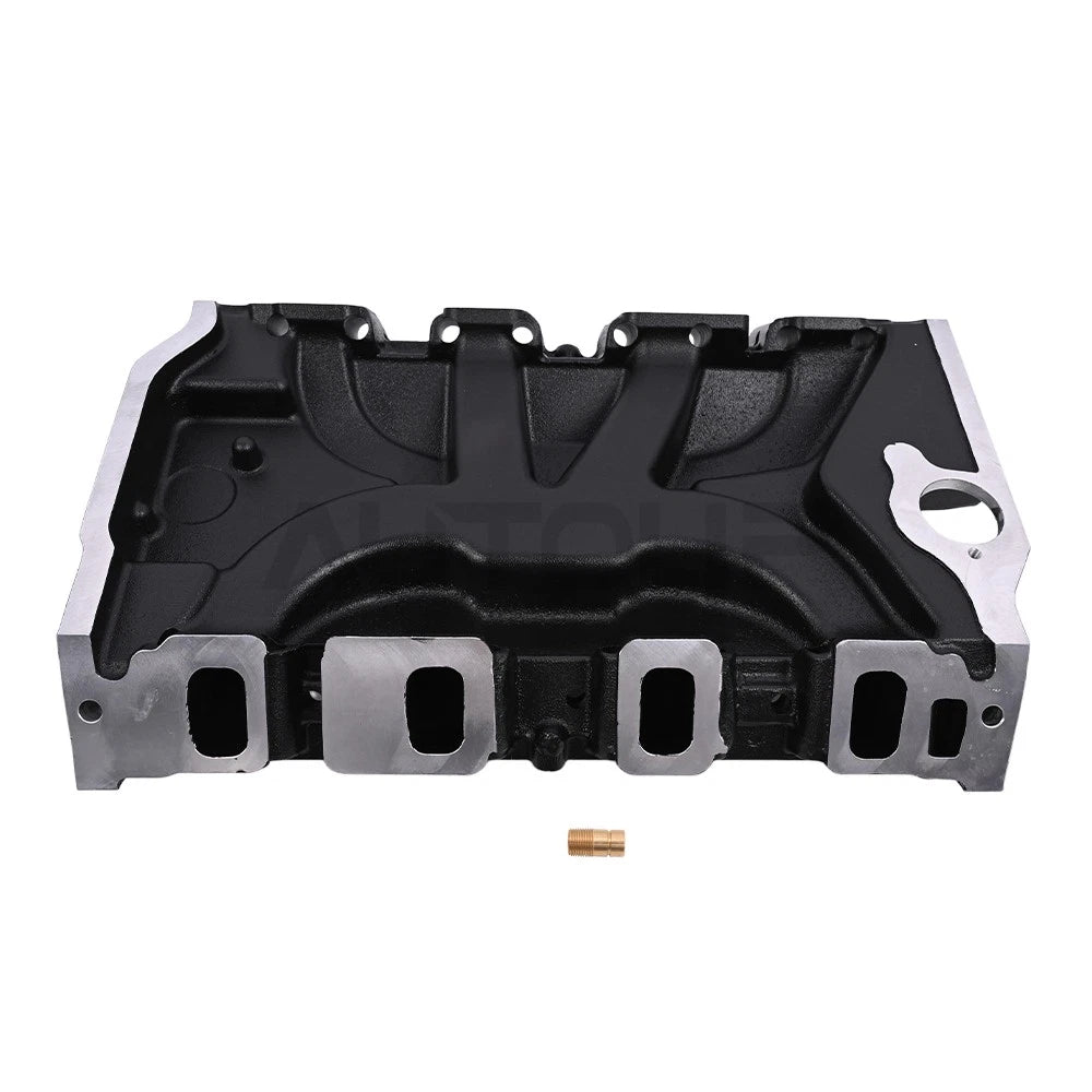 Intake Manifold for Ford FE Black Aluminum Dual Plane Satin