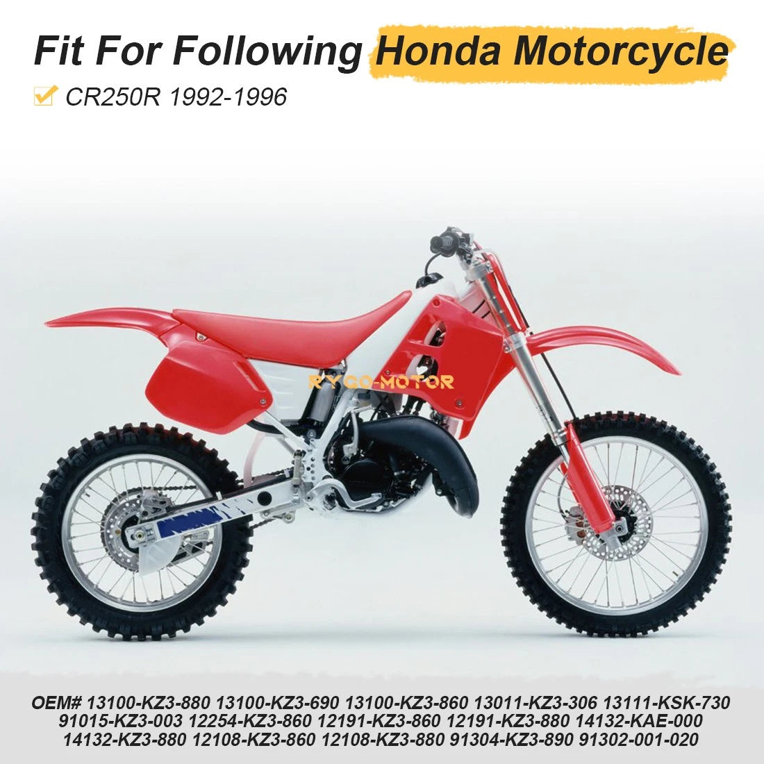 STD Bore 66.40mm Piston & Gaskets Top End Rebuild For Honda CR250R (1992–1996)