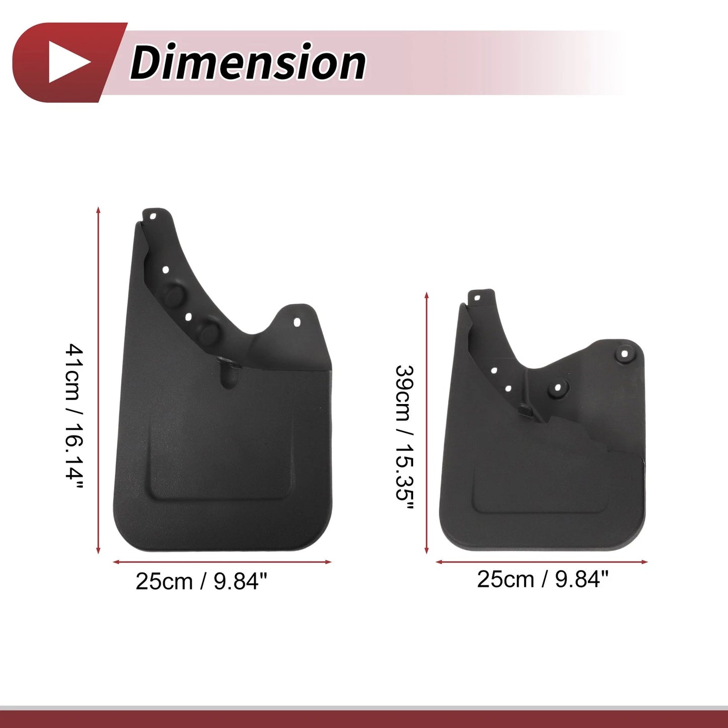 Mud Flaps Splash Guards Mud Guards for Toyota Fortuner (2010–2015)