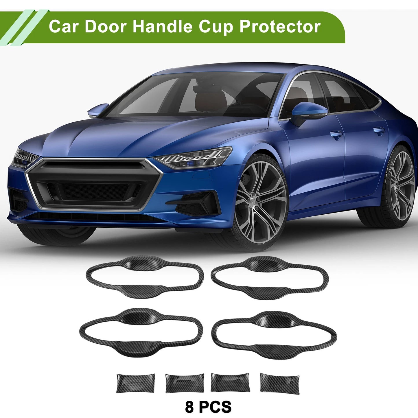8 x Carbon Fiber Door Handle Cup Protectors for Toyota Camry (2018-2024)