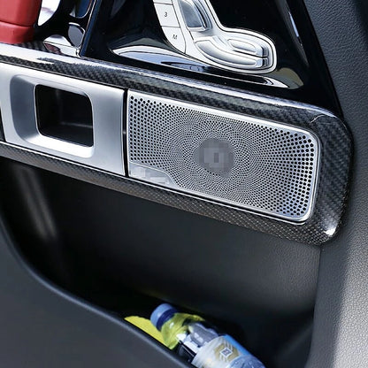 Real Carbon Fiber Inner Door Handle Frame Cover for Benz G500 G63 W464 2019-23