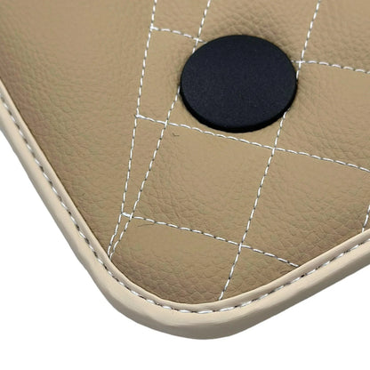 Beige Leather Floor Mats for Mercedes-Benz G Class W461 (1979-2008)