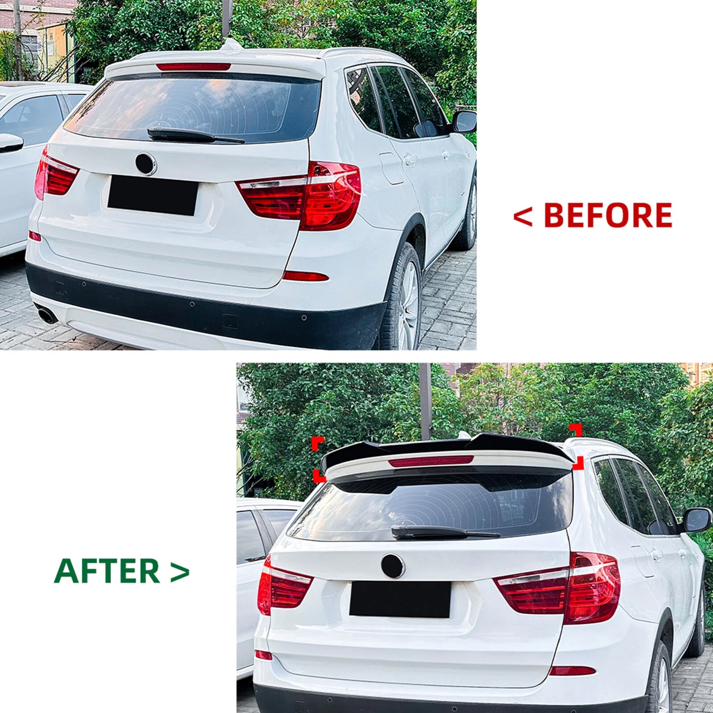 1pc Gloss Black Rear Spoiler Lip for BMW X3 F25 (2011-2017)