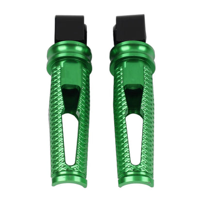 Green Passenger Rear Footrest Pegs for Kawasaki Z300, 400, 650, 900, ZX6R (2015-2023)