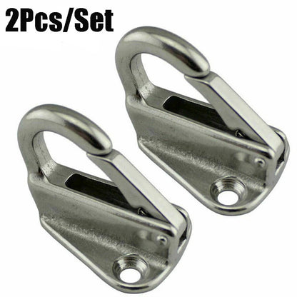 2 x 316 Stainless Steel Spring Snap Fending Hook Fender Hardware for Marine