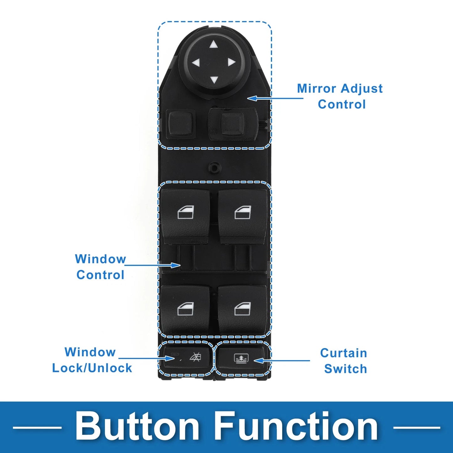 Power Window Switch for BMW 525i 2004-2005 2.5L L6 Gas 2 x Switches
