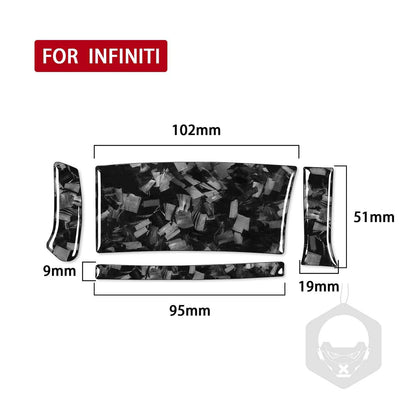 Forged Carbon Fiber Drive Side Dash Panel Trim for Infiniti G37 G25 Q60