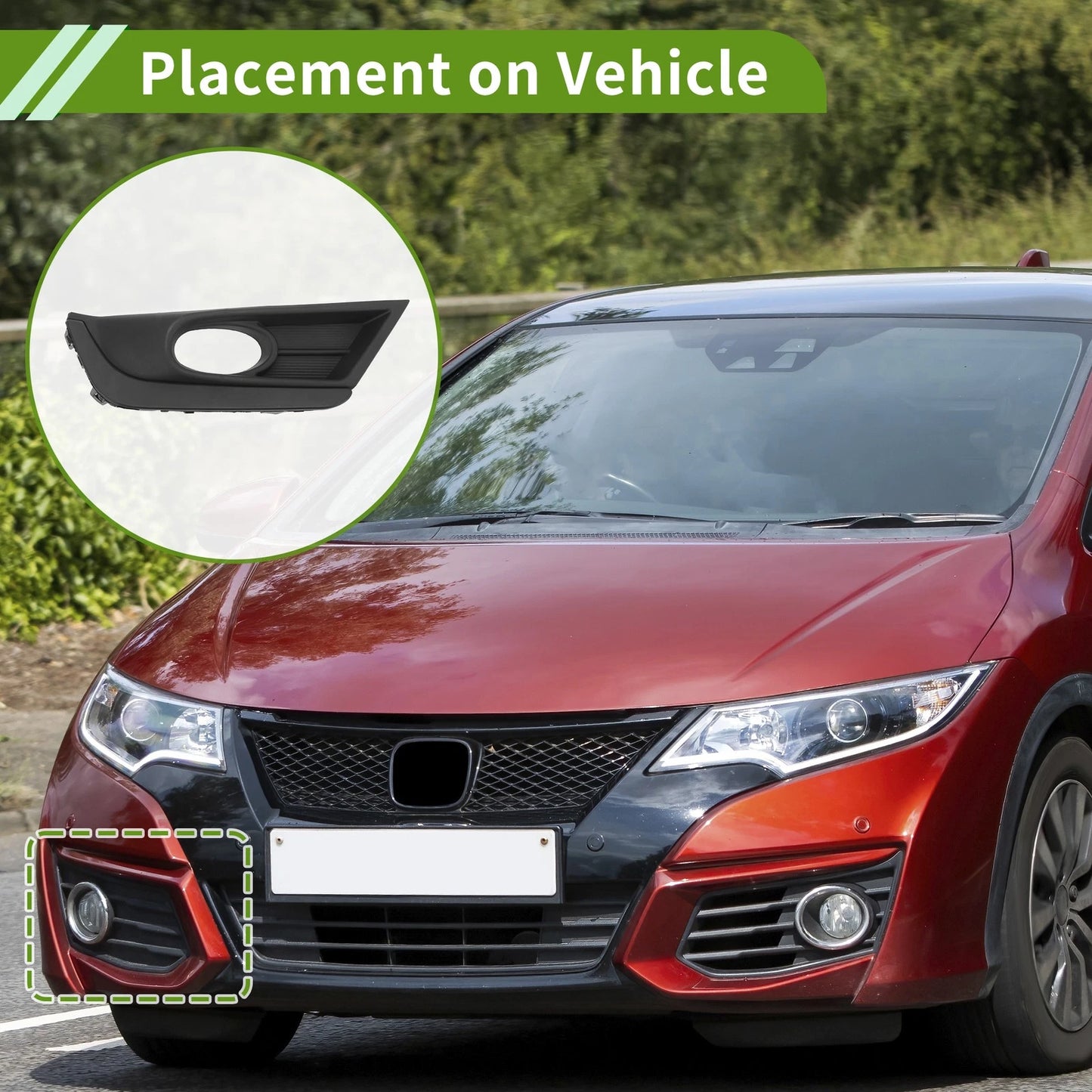 Right Front Fog Light Grill for Honda CR-V (2016-2019)