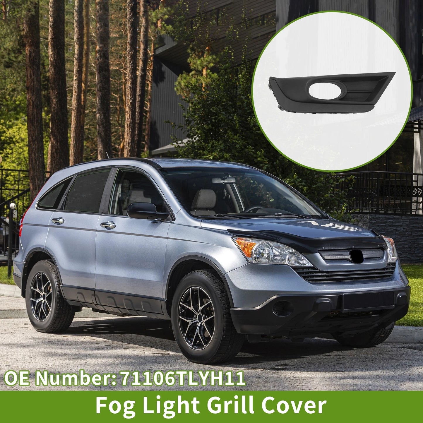Right Front Fog Light Grill for Honda CR-V (2016-2019)