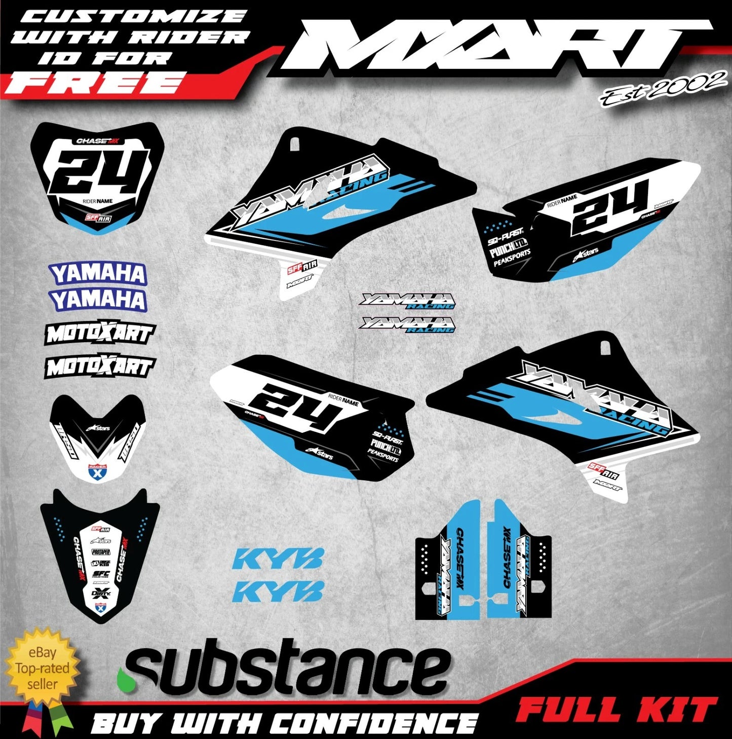 TTR50  Graphics Sticker Kit for Yamaha TTR 50 (2006-2023)