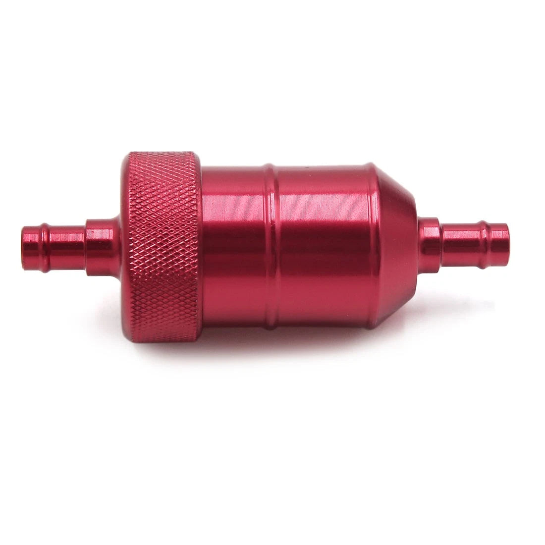 8mm Dia Hose Aluminum Alloy Fuel Filter Cleaner Red for Motorcycle