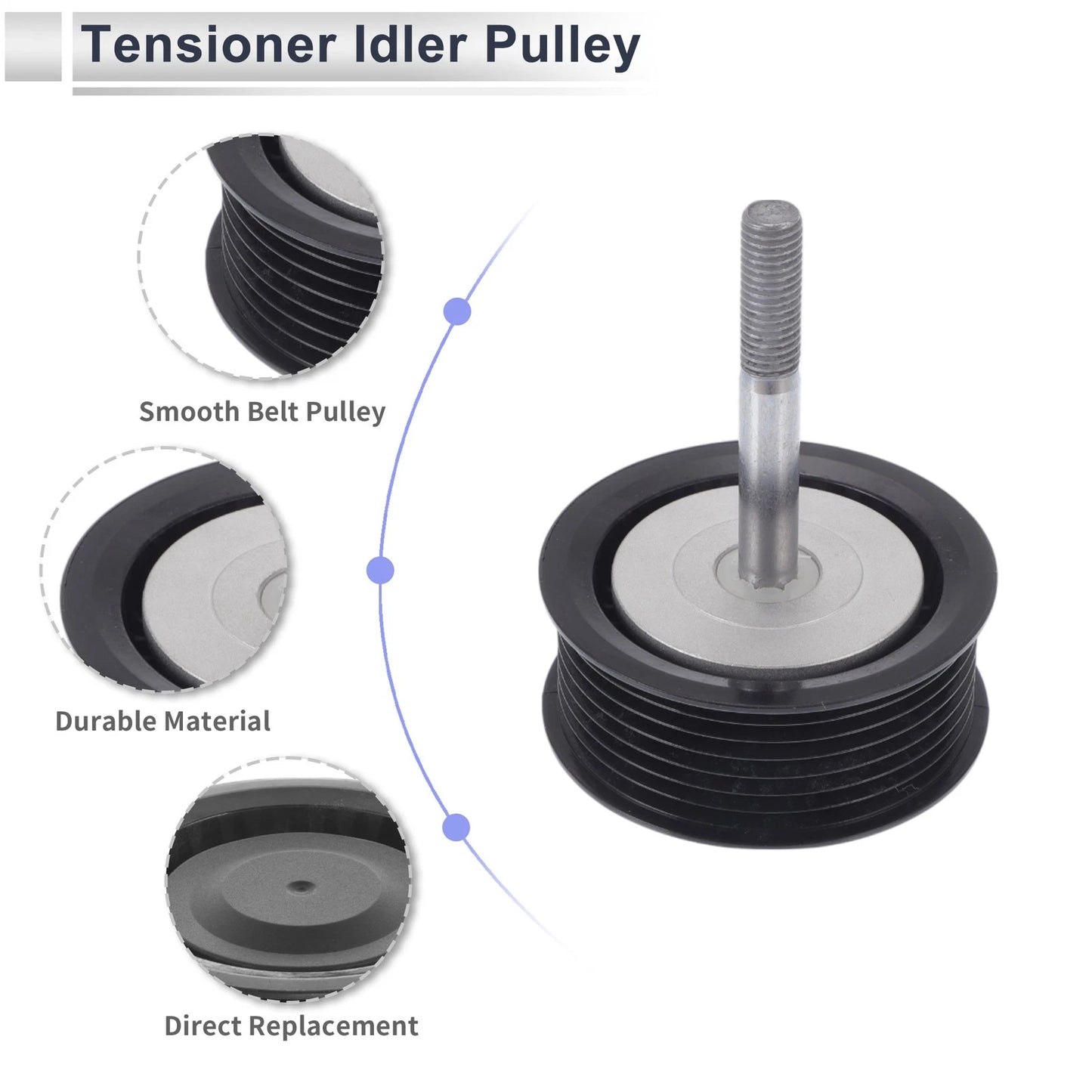 Drive Belt Idler Pulley for Porsche Cayenne (2008-2010) 1 x Pcs