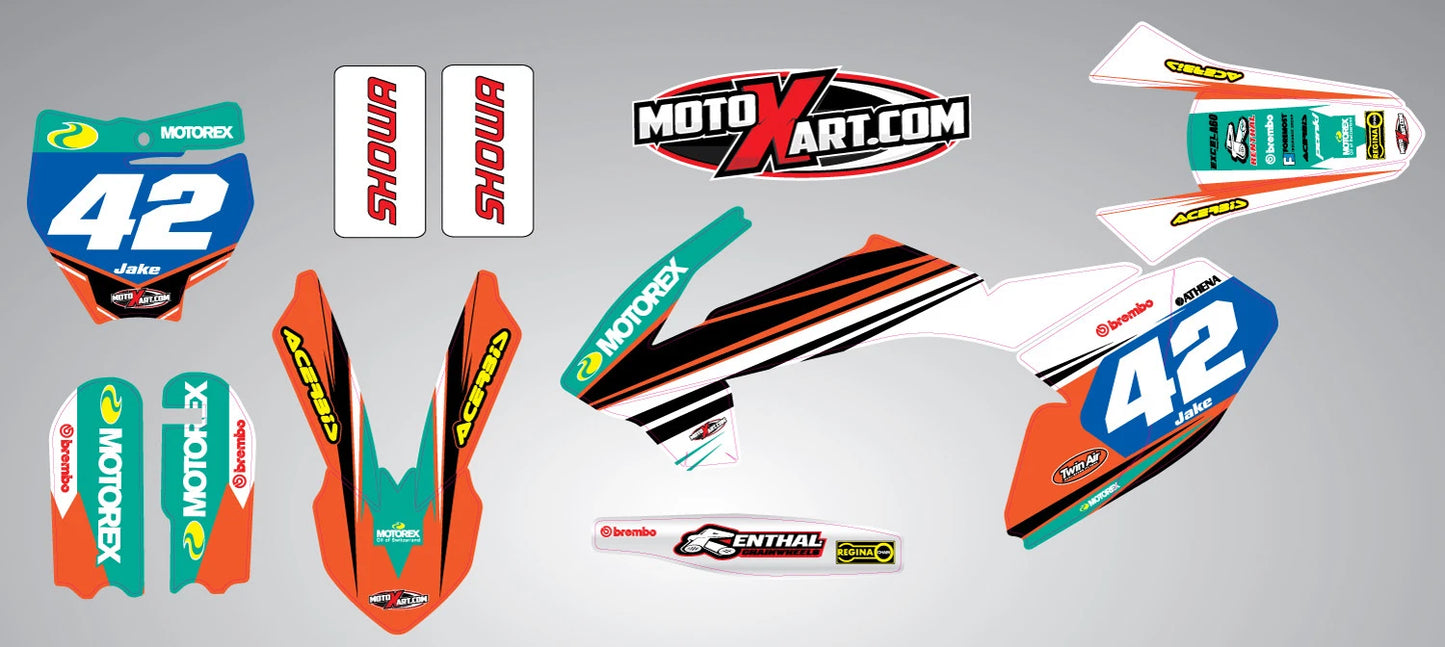 Custom Graphics Full Kit - STRIKE STYLE Stickers for KTM 65 SX (2016-2018)