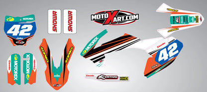 Custom Graphics Full Kit - STRIKE STYLE Stickers for KTM 65 SX (2016-2018)