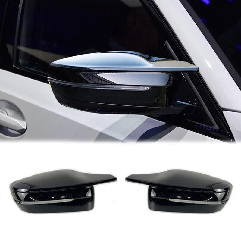 M Style Glossy Black Side Mirror Cover Caps for BMW 3 Series (2019–2023)