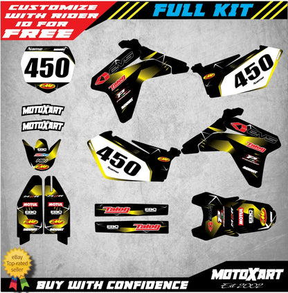 Custom Graphics Full Kit for Suzuki RMZ 450 (2005-2006) BARBED STYLE Stickers