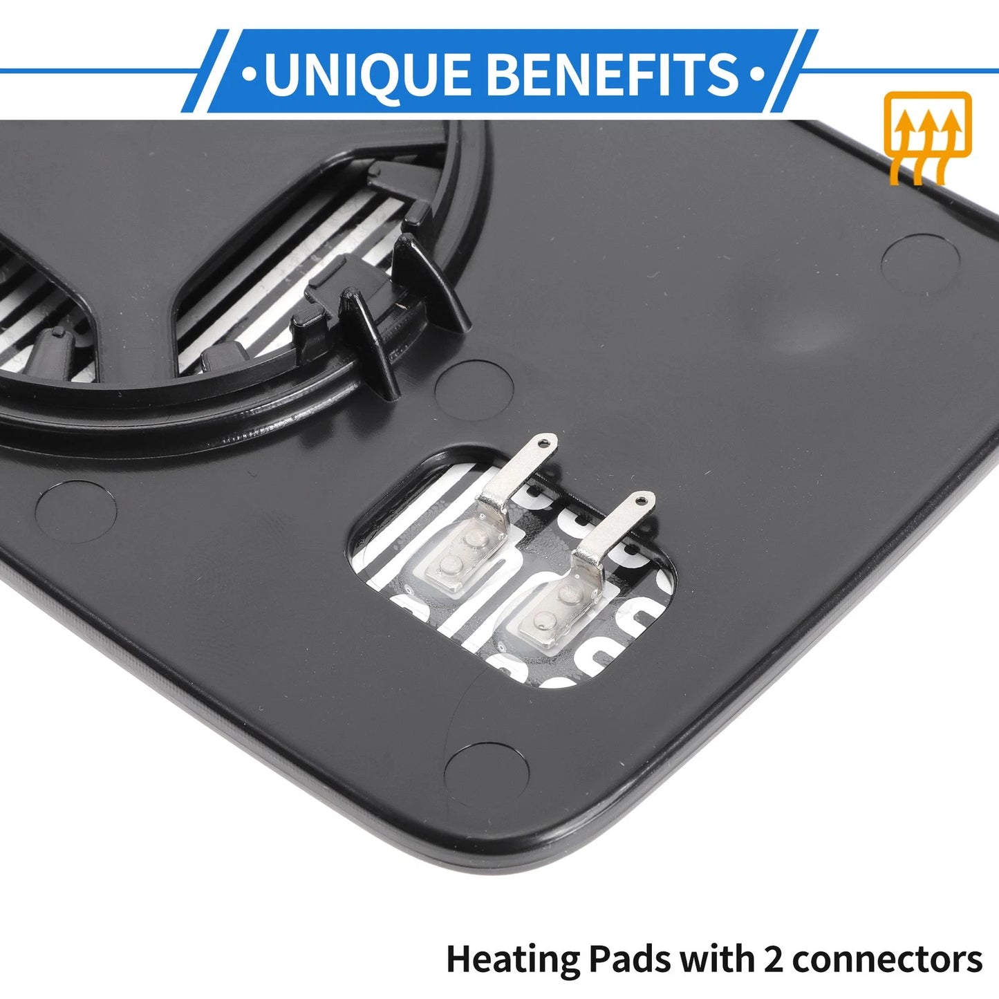 Lower Part Mirror Glass Heated Right Passenger Side for GMC