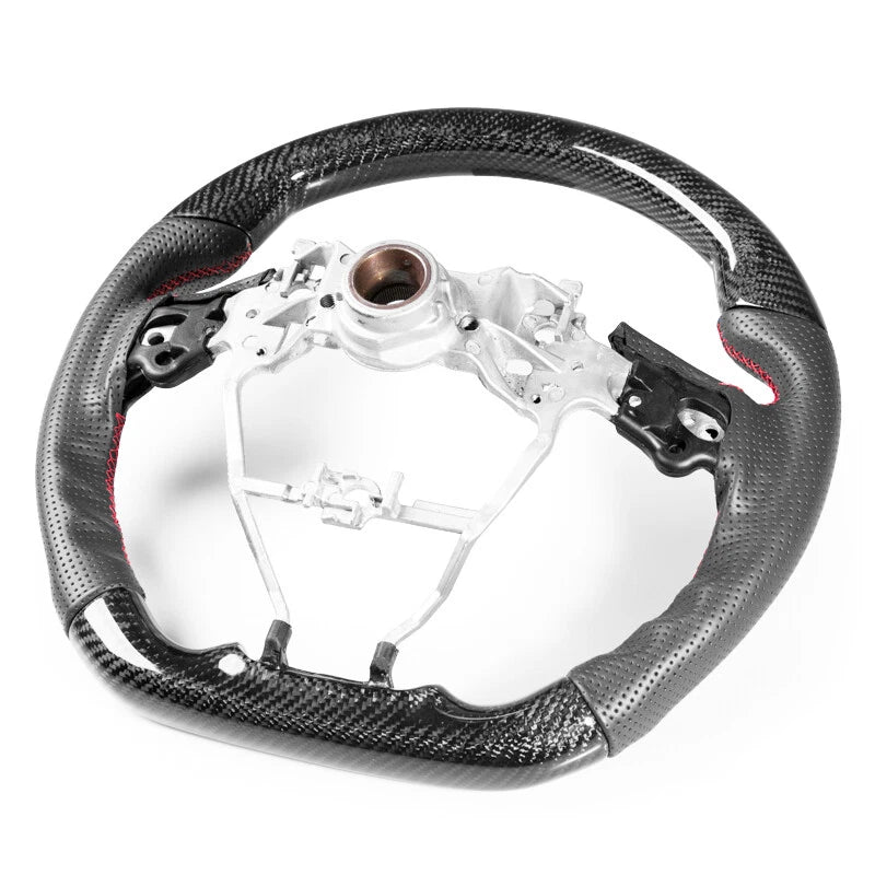 Flat Sport Steering Wheel Carbon Leather for Toyota Camry RAV4 Auris (2018+)