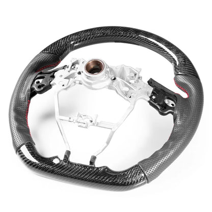 Flat Sport Steering Wheel Carbon Leather for Toyota Camry RAV4 Auris (2018+)