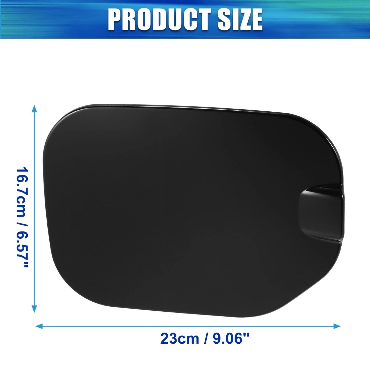 Black Fuel Tank Cap Door Gas Filler Cover for Ford F-150 (2021-2022)