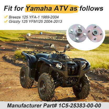 2x Rear Wheel Hubs for Yamaha Breeze 125 YFA1 Grizzly 125 YFM125 (1989-2013)