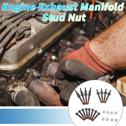 Engine Exhaust Manifold Stud Bolt Nut Kit 24 x for Dodge Jeep