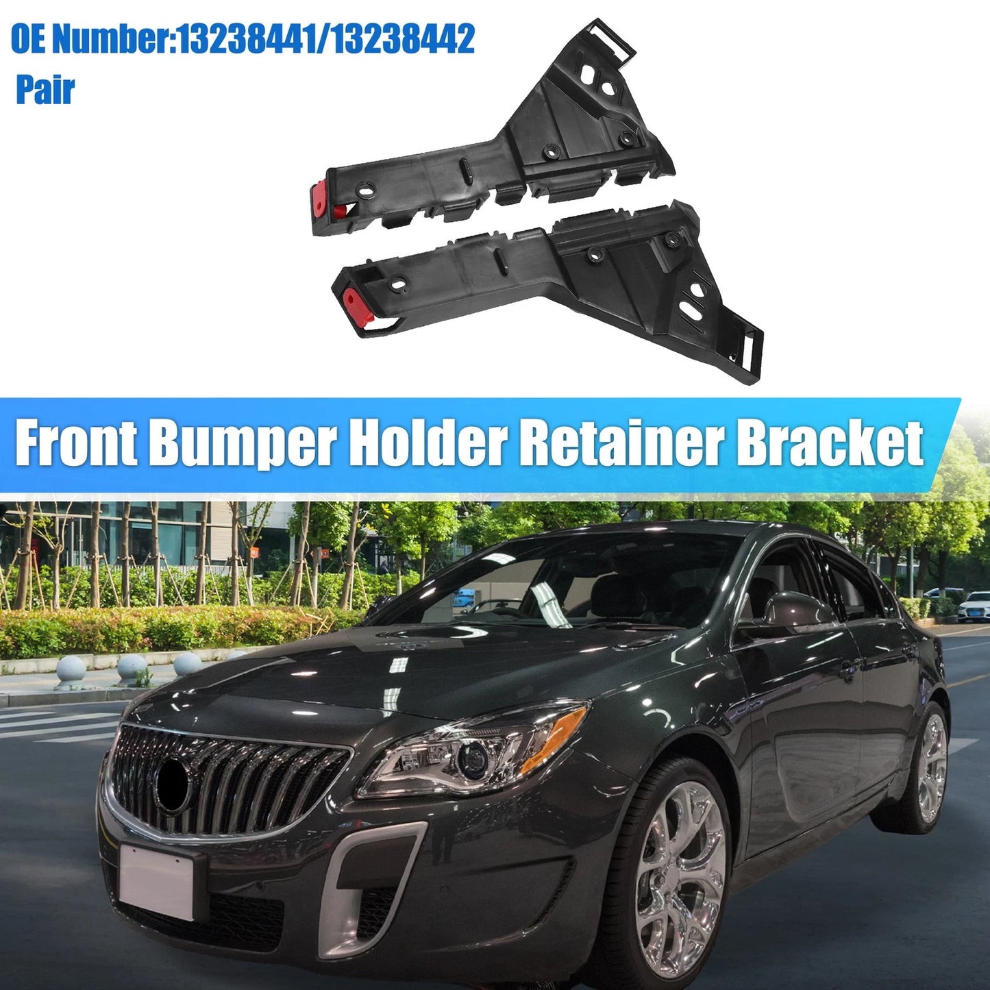 Front Bumper Bracket 1 Pair Left Right for Buick Regal (2011–2017)