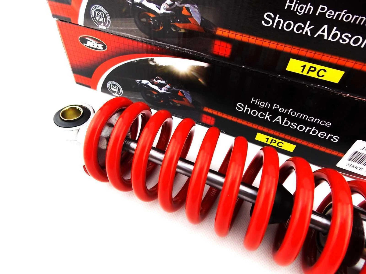 400mm Red/Chrome Rear Shock Absorbers for Kawasaki KE175