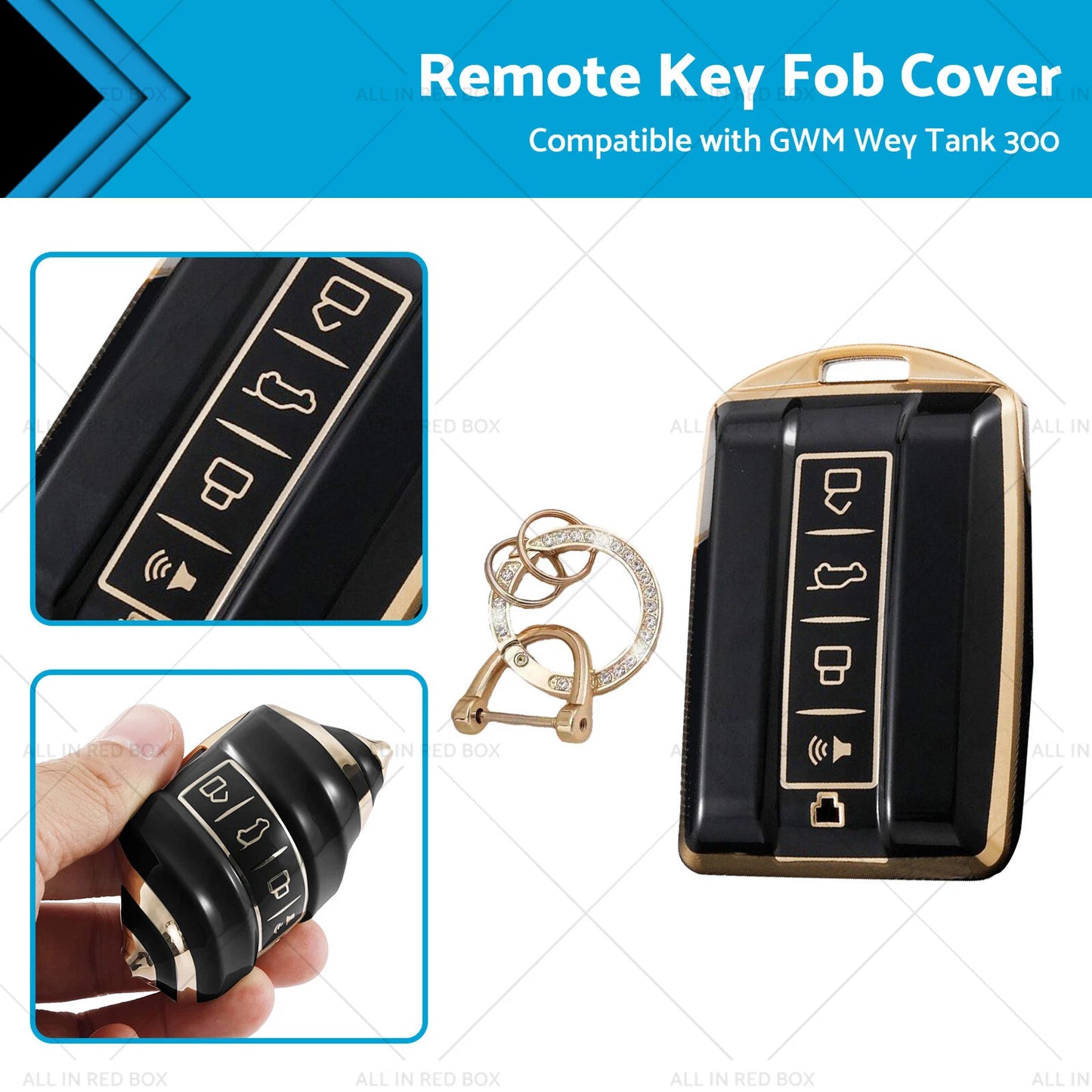 TPU Car Remote Key Fob Cover for Great Wall GWM Wey TANK 300 (2021-2023)