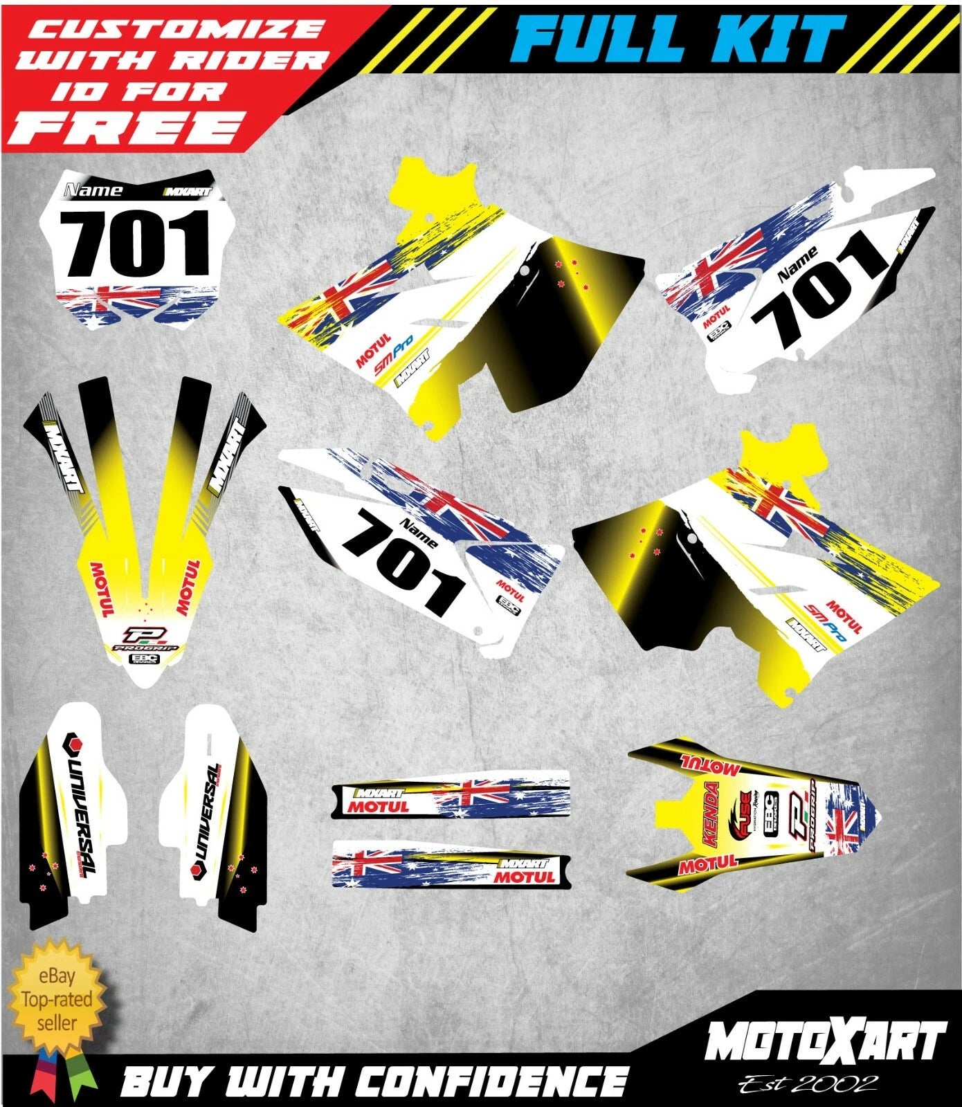 Polisport Sticker Kit for Suzuki RM 125 (2001-2008)